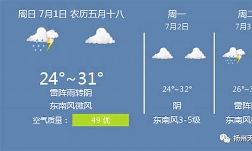 扬州下周天气预报_扬州下周天气预报7天查询结果