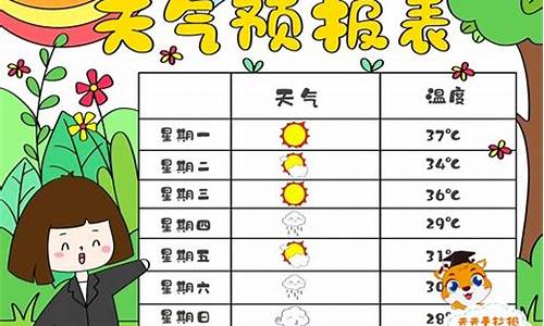 一周天气情况统计表_一周天气统计表手抄报绘画简单